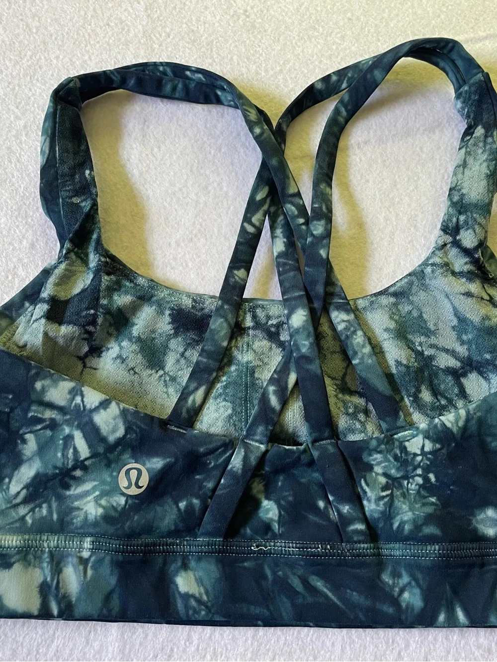Lululemon athletica Blue Tie-Dye Double-Strap Sports Bra